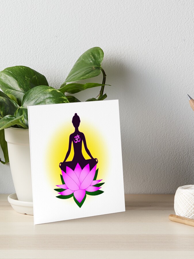 Yoga - Lotus Flower - Meditation - Crafts - Embroidered Iron On