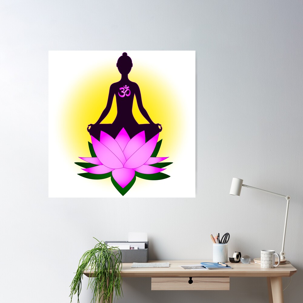 Woman in Yoga Pose with Flower Stock Image - Image of isolated, healthy:  16366543