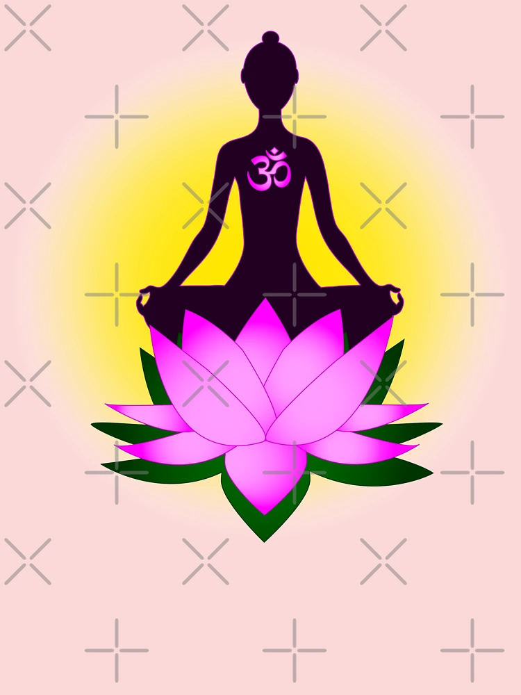 Women's T-Shirt Namaste Buddha flowers colour explosion Yoga meditation  print TS1317