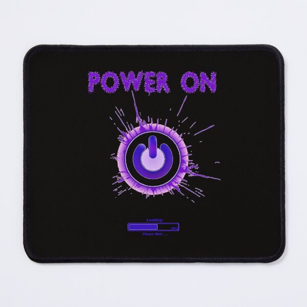 Item preview, Blue Power On Button with Power Symbol & Loading Symbol designed and sold by WearWolfDesigns.