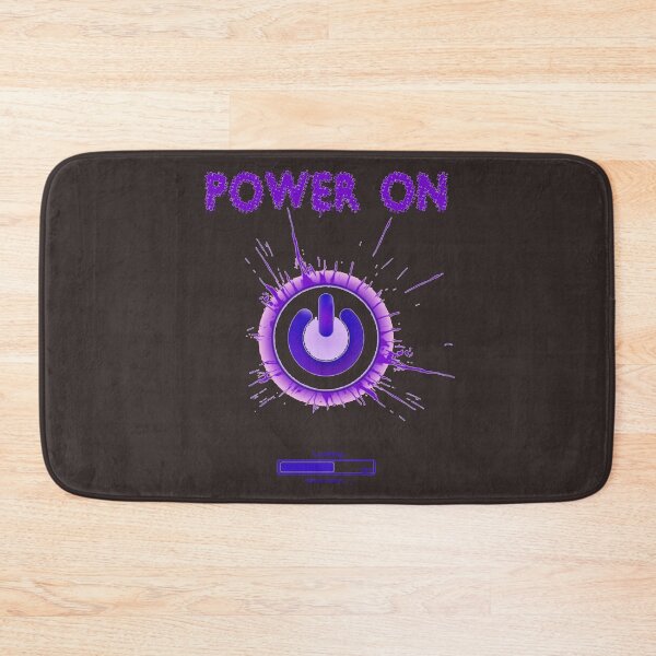 Item preview, Blue Power On Button with Power Symbol & Loading Symbol designed and sold by WearWolfDesigns.