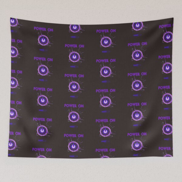 Item preview, Blue Power On Button with Power Symbol & Loading Symbol designed and sold by WearWolfDesigns.