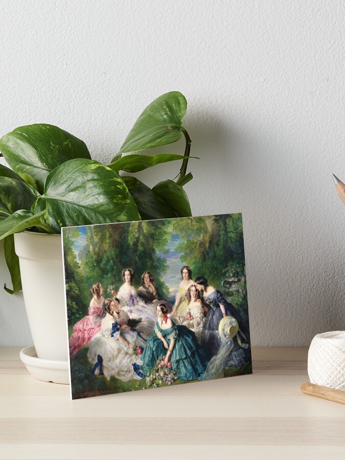 Empress Eugenie surrounded by her court ladies print by Franz