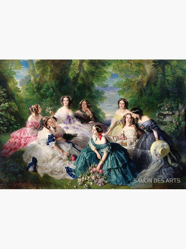 Empress Eugenie surrounded by her court ladies print by Franz