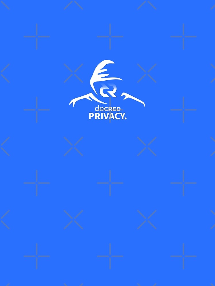 Artwork view, Decred privacy - DCR Blue © v1 (Design timestamped by https://timestamp.decred.org/) designed and sold by OfficialCryptos