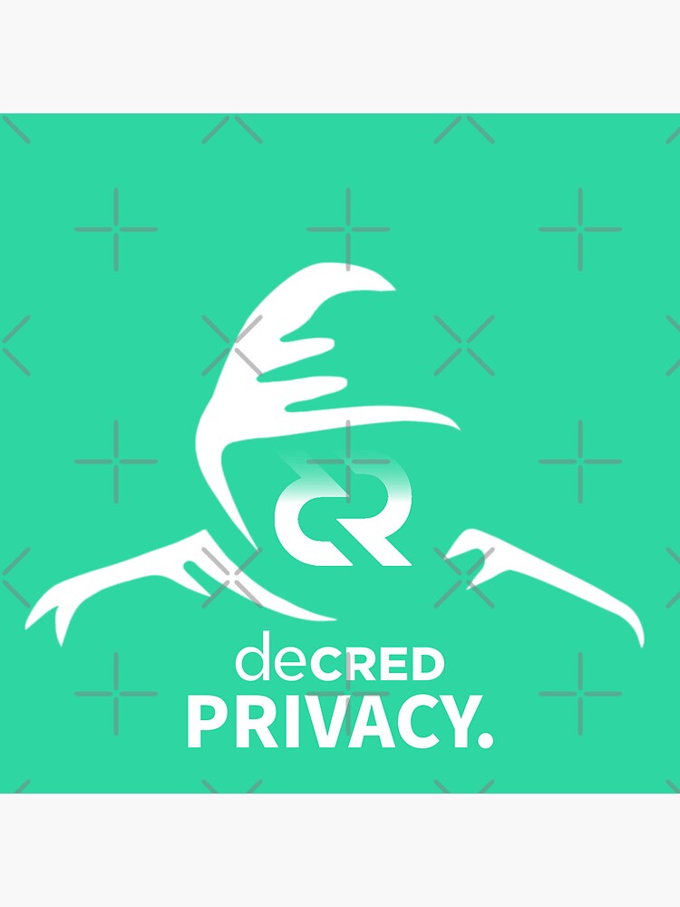 Thumbnail 2 of 2, Greeting Card, Decred privacy - DCR Turquoise © v1 (Design timestamped by https://timestamp.decred.org/) designed and sold by OfficialCryptos.