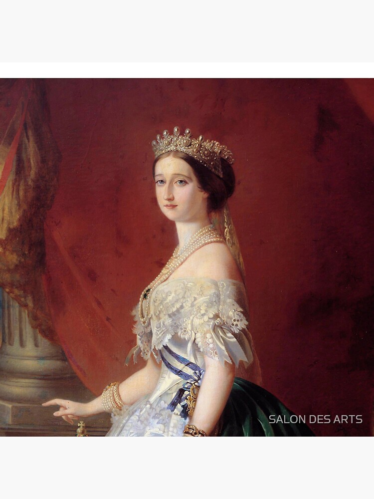 Empress Eugénie in Court Dress (1860) - after Franz Xaver Winterhalter Pin  for Sale by SALON DES ARTS