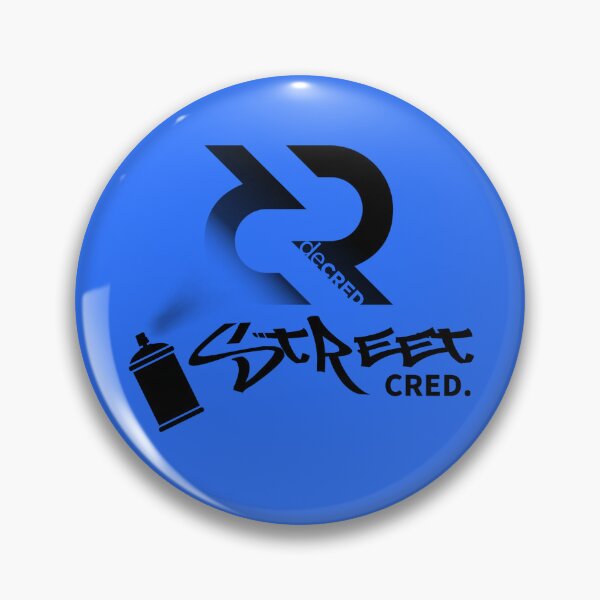 Aperçu de l'œuvre Street Cred - DCR Blue © v2 (Design timestamped by https://timestamp.decred.org/) créée et vendue par OfficialCryptos.