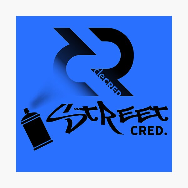 Item preview, Street Cred - DCR Blue © v2 (Design timestamped by https://timestamp.decred.org/) designed and sold by OfficialCryptos.