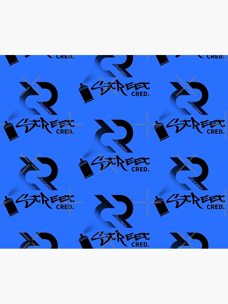 Thumbnail 6 of 6, Throw Blanket, Street Cred - DCR Blue © v2 (Design timestamped by https://timestamp.decred.org/) designed and sold by OfficialCryptos.