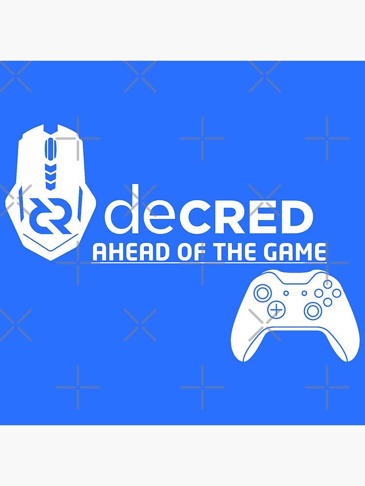 Thumbnail 4 of 4, Metal Print, Decred ahead of the game - DCR Blue © v1 (Design timestamped by https://timestamp.decred.org/) designed and sold by OfficialCryptos.