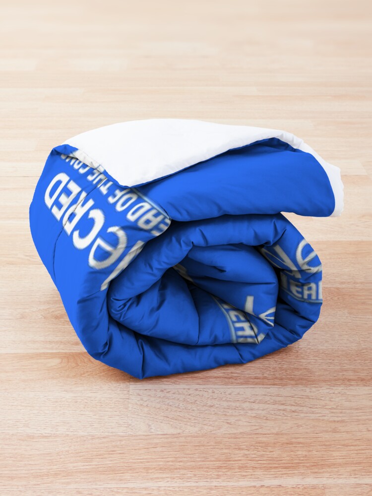 Thumbnail 4 of 6, Comforter, Decred ahead of the game - DCR Blue © v1 (Design timestamped by https://timestamp.decred.org/) designed and sold by OfficialCryptos.