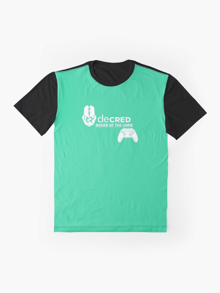 Alternate view of Decred ahead of the game - DCR Turquoise © v1 (Design timestamped by https://timestamp.decred.org/) Graphic T-Shirt