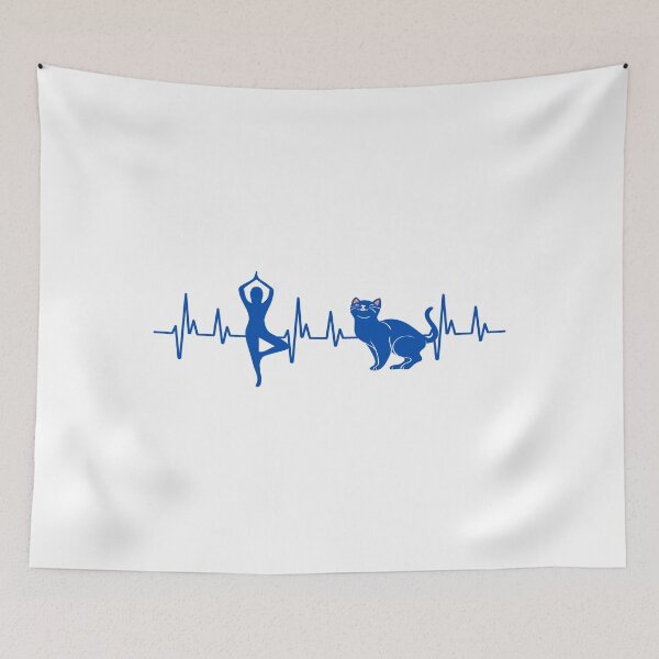 Item preview, All I need is yoga and my cat - Heartbeat Gift Essential designed and sold by Tomsthreadz.
