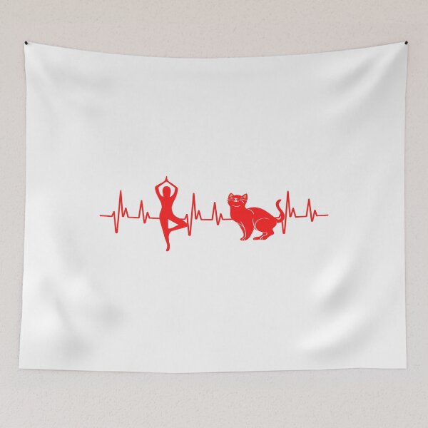 Item preview, All I need is yoga and my cat - Heartbeat Gift Essential designed and sold by Tomsthreadz.