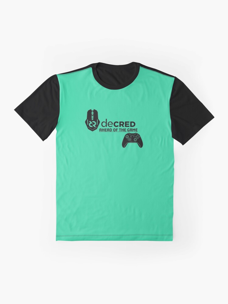 Alternate view of Decred ahead of the game - DCR Turquoise © v2 (Design timestamped by https://timestamp.decred.org/) Graphic T-Shirt