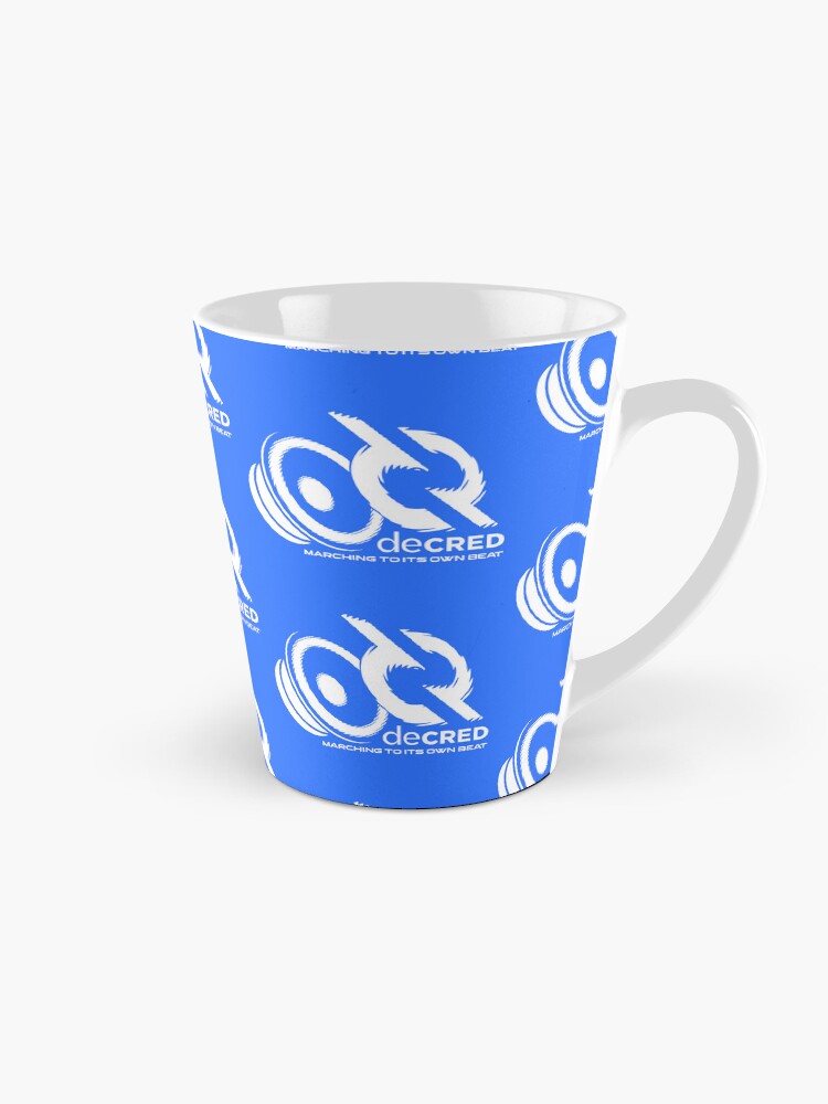 Thumbnail 1 of 4, Coffee Mug, Decred Beat - DCR Blue © v1 (Design timestamped by https://timestamp.decred.org/) designed and sold by OfficialCryptos.