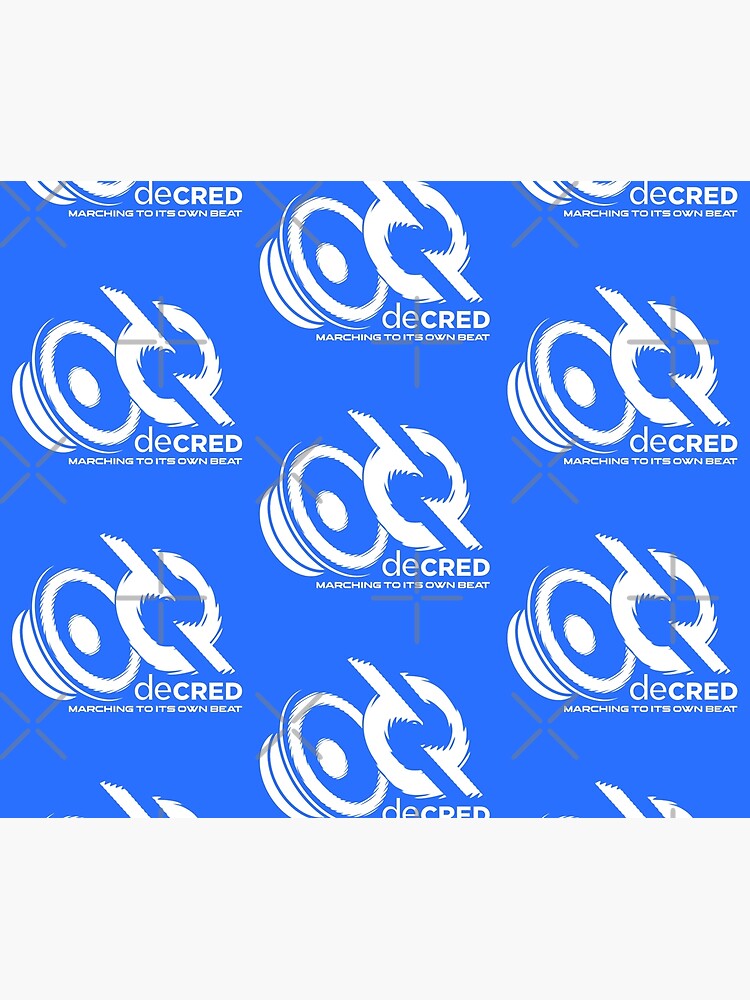 Thumbnail 6 of 6, Throw Blanket, Decred Beat - DCR Blue © v1 (Design timestamped by https://timestamp.decred.org/) designed and sold by OfficialCryptos.
