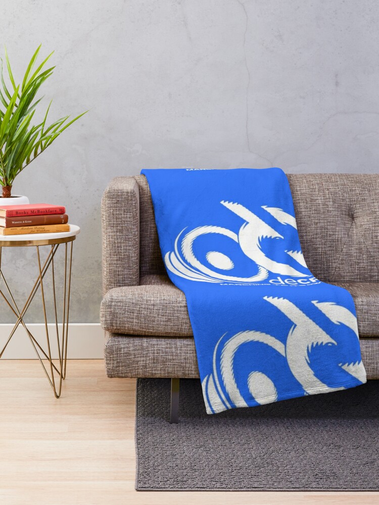 Throw Blanket, Decred Beat - DCR Blue © v1 (Design timestamped by https://timestamp.decred.org/) designed and sold by OfficialCryptos