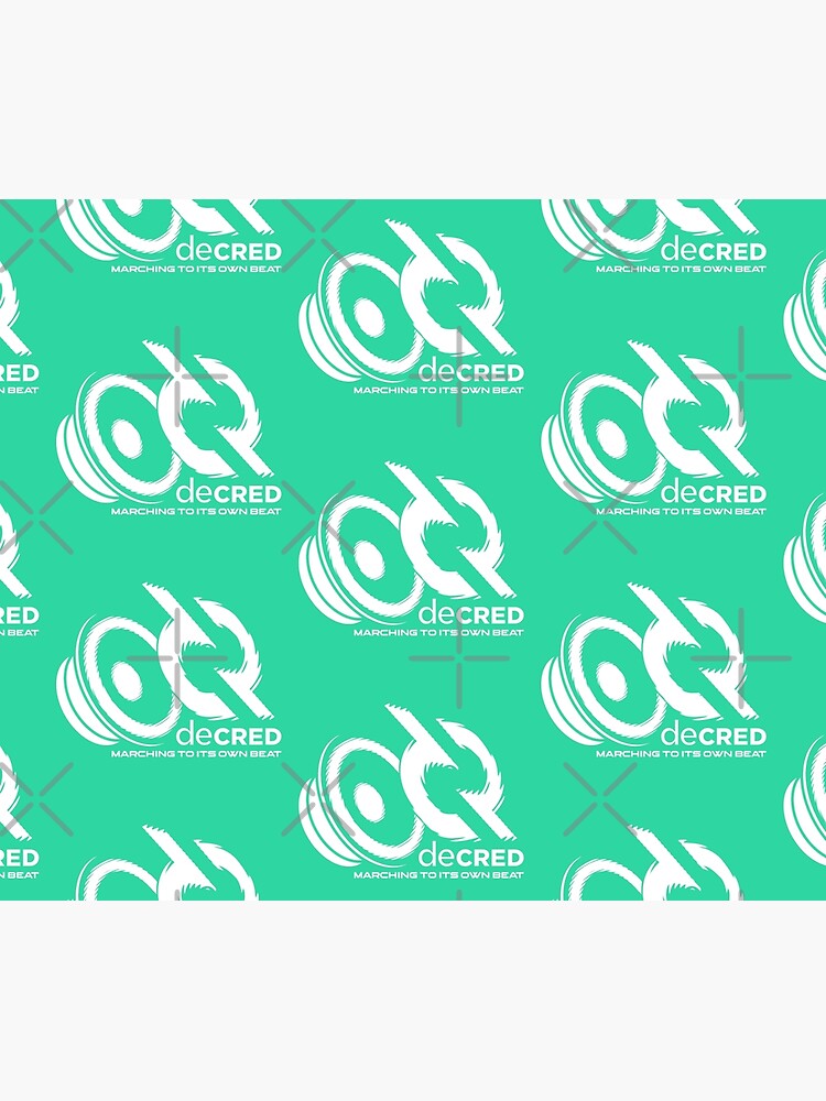 Thumbnail 5 of 5, Shower Curtain, Decred Beat - DCR Turquoise © v1 (Design timestamped by https://timestamp.decred.org/) designed and sold by OfficialCryptos.