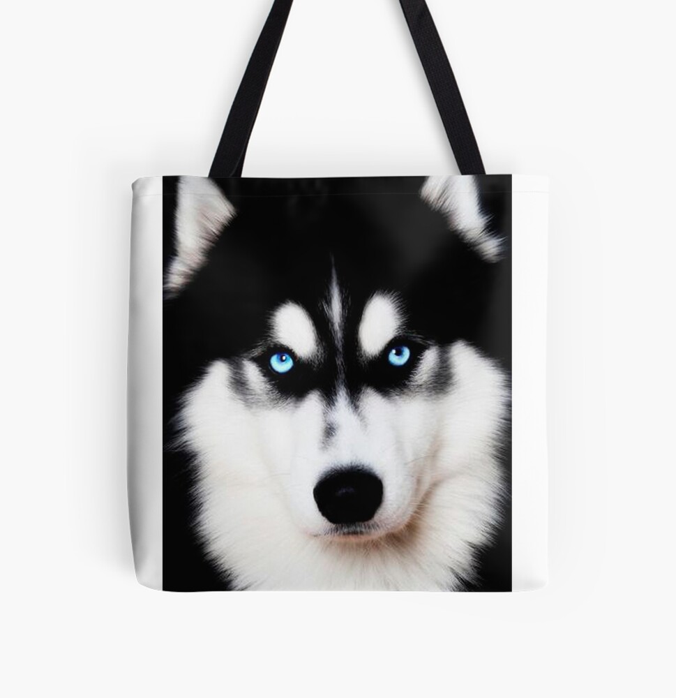 Sesi the Siberian Husky Canvas Tote Bag Dog Lover Gift, Doggy Bag