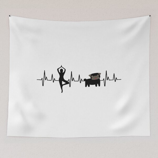 Item preview, All I need is yoga and my dog - Heartbeat Gift Essential designed and sold by Tomsthreadz.