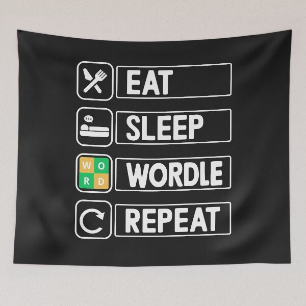 Item preview, Eat Sleep Wordle Repeat Puzzle Grid Game Wordle Obsessed  designed and sold by Nepaz-Designs.