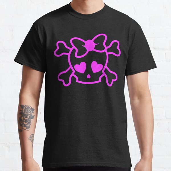 Skull With Cute Pink Bow' Men's T-Shirt