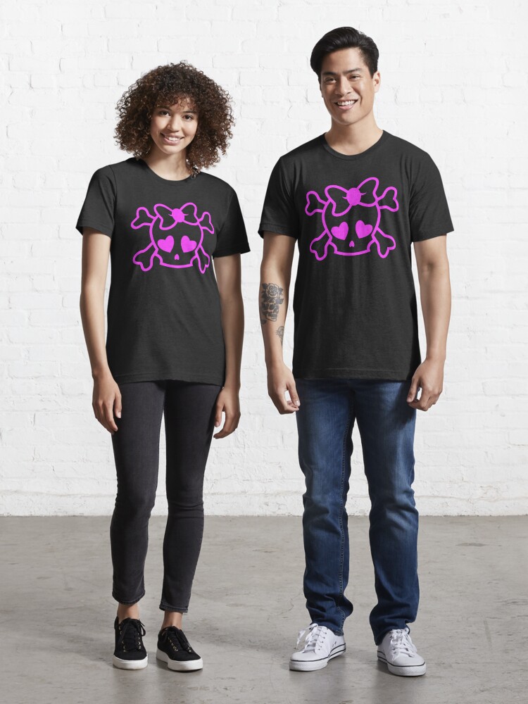 Skull With Cute Pink Bow' Men's T-Shirt