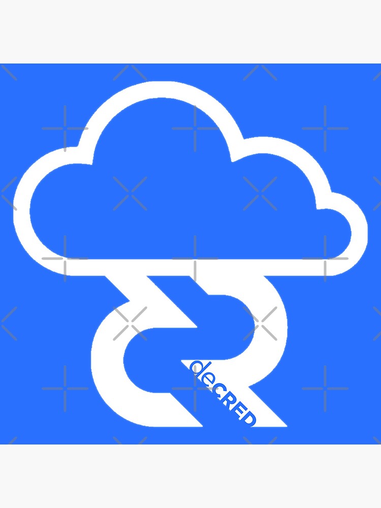 Thumbnail 3 of 3, Art Print, Decred Lightning Network - DCR Blue © v1 (Design timestamped by https://timestamp.decred.org/) designed and sold by OfficialCryptos.