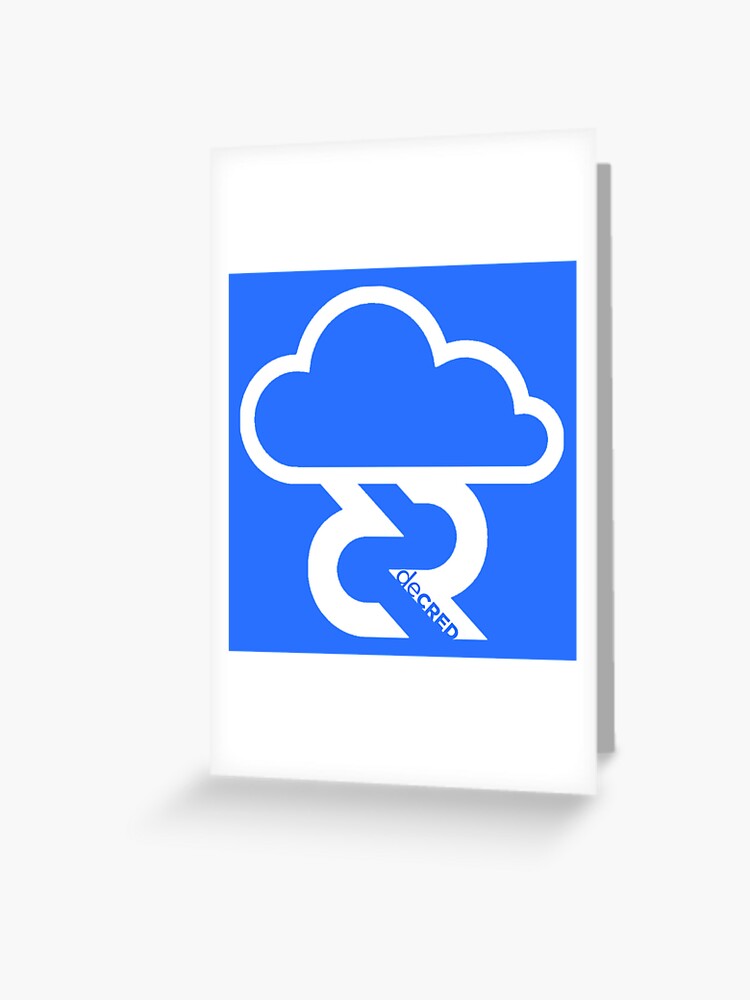 Thumbnail 1 of 2, Greeting Card, Decred Lightning Network - DCR Blue © v1 (Design timestamped by https://timestamp.decred.org/) designed and sold by OfficialCryptos.
