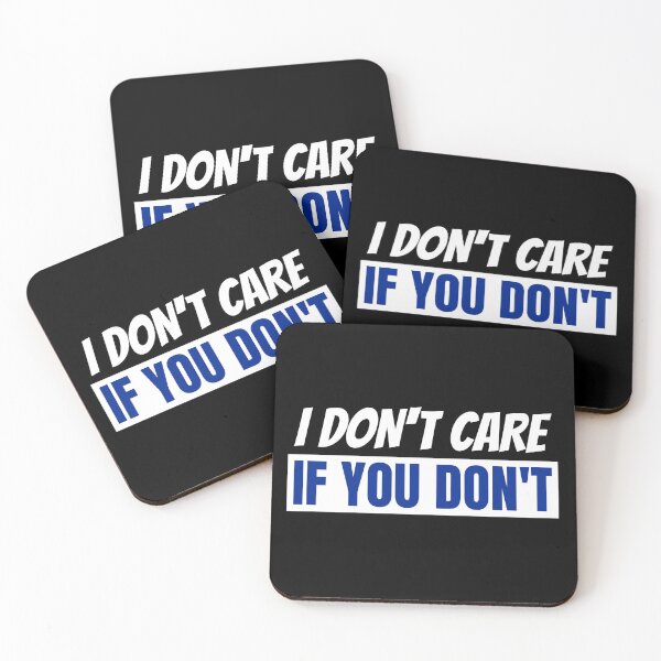 Item preview, I don't care if you don't white and blue font designed and sold by NerdnGeekshop.