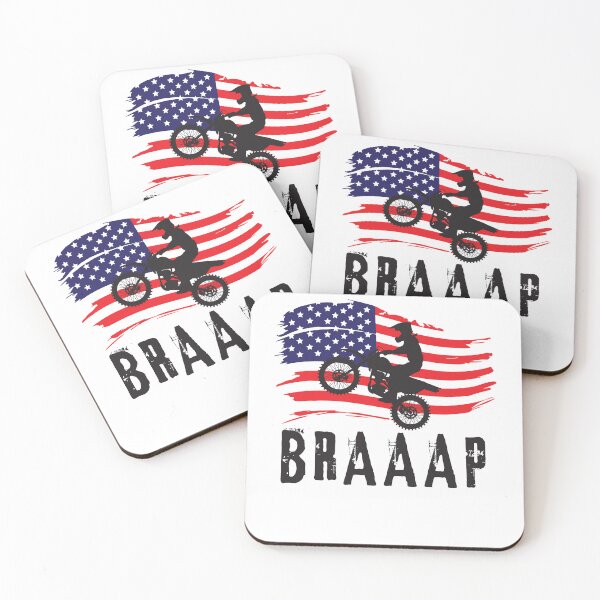 Item preview, Dirtbike Braaaap American Flag For Racing designed and sold by DadJokeDescript.