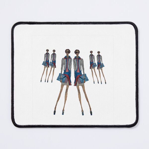 Item preview, FASHION ILLUSTRATION RED WHITE BLUE designed and sold by IvanaKada.