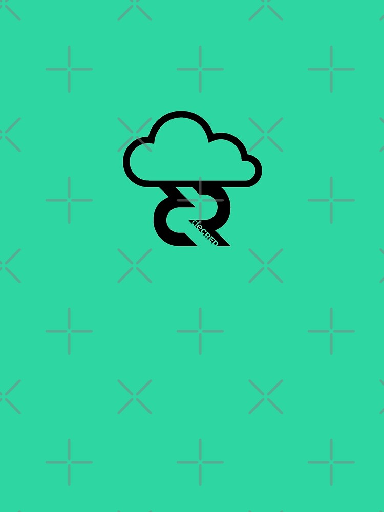 Thumbnail 5 of 5, Graphic T-Shirt, Decred Lightning Network - DCR Turquoise © v2 (Design timestamped by https://timestamp.decred.org/) designed and sold by OfficialCryptos.