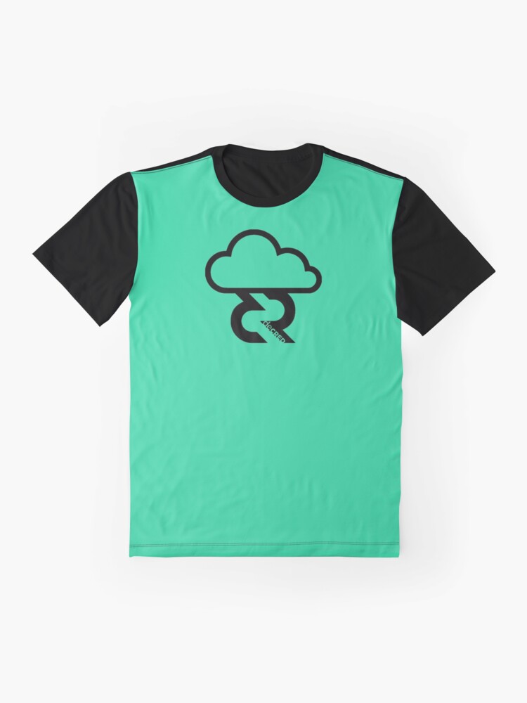 Thumbnail 4 of 5, Graphic T-Shirt, Decred Lightning Network - DCR Turquoise © v2 (Design timestamped by https://timestamp.decred.org/) designed and sold by OfficialCryptos.