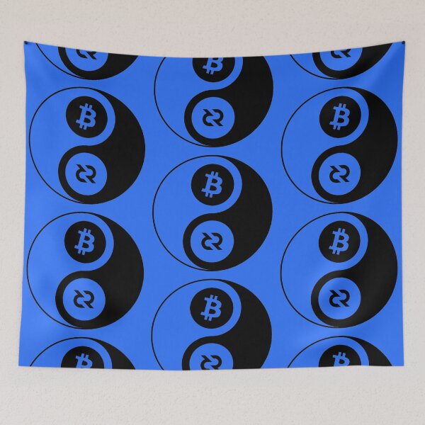 Item preview, Decred Yin Yang - DCR Blue © v1 (Design timestamped by https://timestamp.decred.org/) designed and sold by OfficialCryptos.