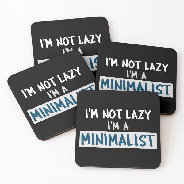 Item preview, I'm not lazy I'm a minimalist white and blue font designed and sold by NerdnGeekshop.