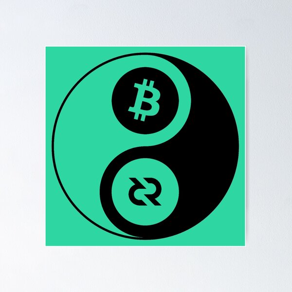 Decred Yin Yang - DCR Turquoise © v1 (Design timestamped by https://timestamp.decred.org/) Poster
