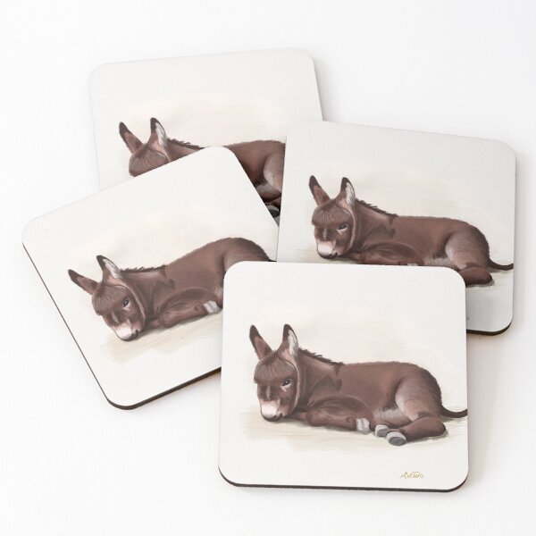 Item preview, Cute baby donkey, art print for childs designed and sold by ALVALERA.