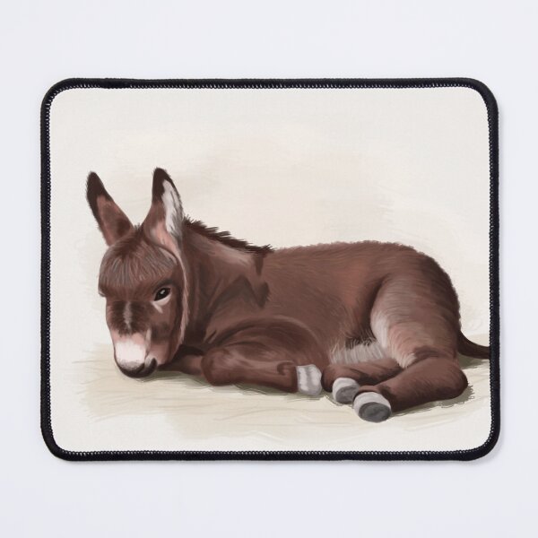 Item preview, Cute baby donkey, art print for childs designed and sold by ALVALERA.
