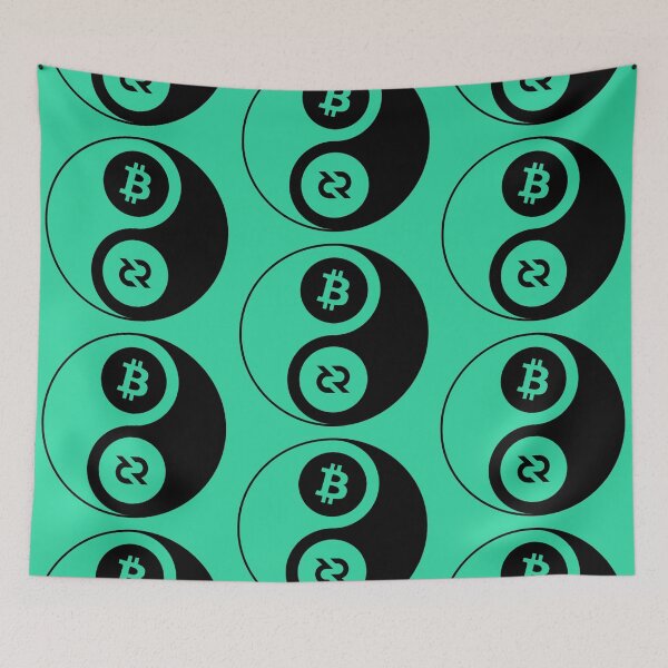 Aperçu de l'œuvre Decred Yin Yang - DCR Turquoise © v1 (Design timestamped by https://timestamp.decred.org/) créée et vendue par OfficialCryptos.