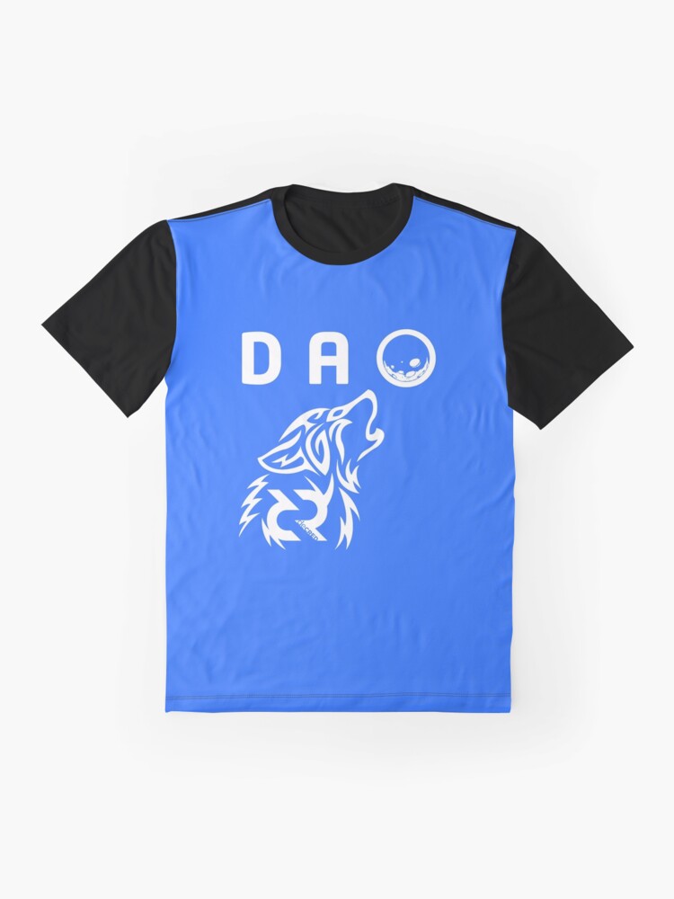 Alternate view of Decred DAO wolf - DCR Blue © v1 (Design timestamped by https://timestamp.decred.org/) Graphic T-Shirt