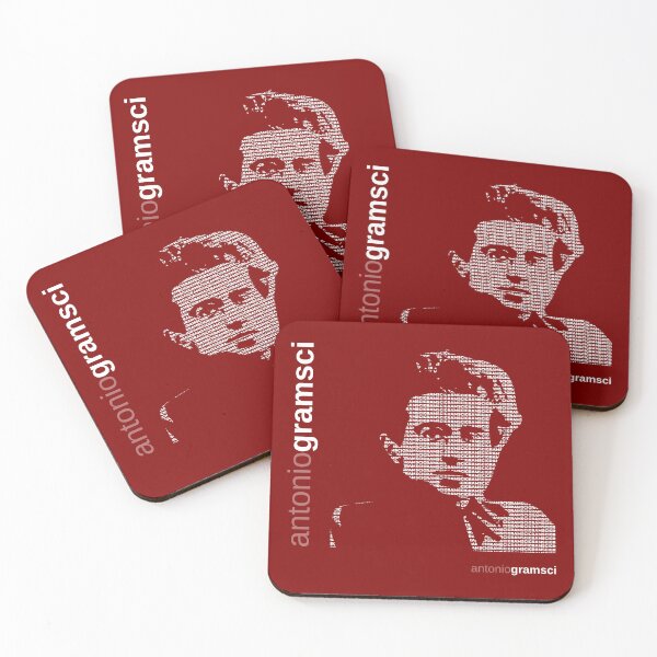 Item preview, Antonio Gramsci typographic poster (red) designed and sold by CMYKStudio.