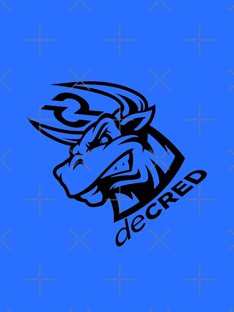 Decred Bull rage - DCR Blue © v1 (Design timestamped by https://timestamp.decred.org/) by OfficialCryptos