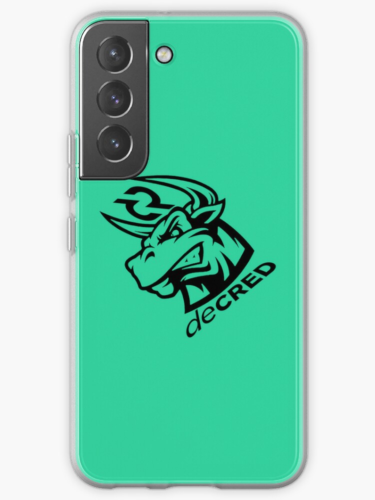 Thumbnail 1 of 4, Samsung Galaxy Phone Case, Decred Bull rage - DCR Turquoise © v1 (Design timestamped by https://timestamp.decred.org/) designed and sold by OfficialCryptos.