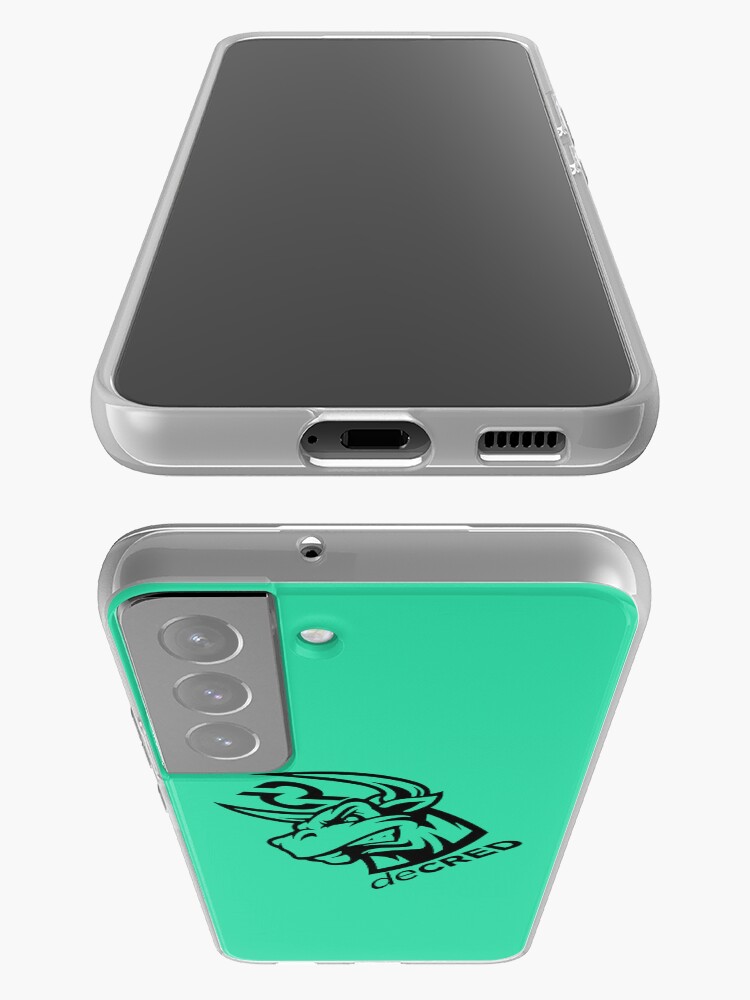 Thumbnail 3 of 4, Samsung Galaxy Phone Case, Decred Bull rage - DCR Turquoise © v1 (Design timestamped by https://timestamp.decred.org/) designed and sold by OfficialCryptos.