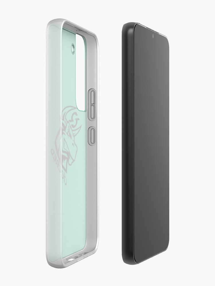 Thumbnail 2 of 4, Samsung Galaxy Phone Case, Decred Bull rage - DCR Turquoise © v1 (Design timestamped by https://timestamp.decred.org/) designed and sold by OfficialCryptos.