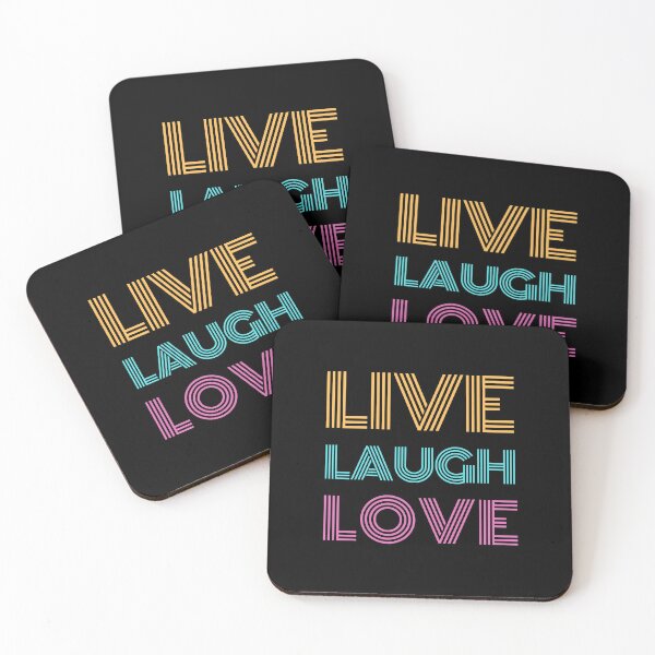 Item preview, Live Laugh Love - Short Motivational Quotes | Colorful Retro Love Typography designed and sold by Delandor.