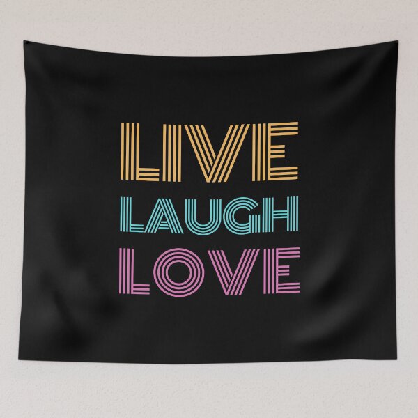 Item preview, Live Laugh Love - Short Motivational Quotes | Colorful Retro Love Typography designed and sold by Delandor.